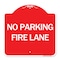 Signmission Pavement Stencil No Parking Fire Lane, Red & White Aluminum Sign, 18" x 18", RW-1818-24610 A-DES-RW-1818-24610 - alternate 1